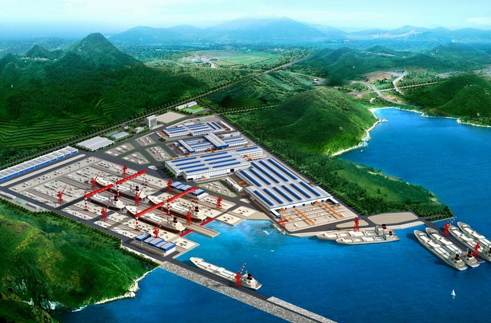 ”中远大连旅顺造船基地“
